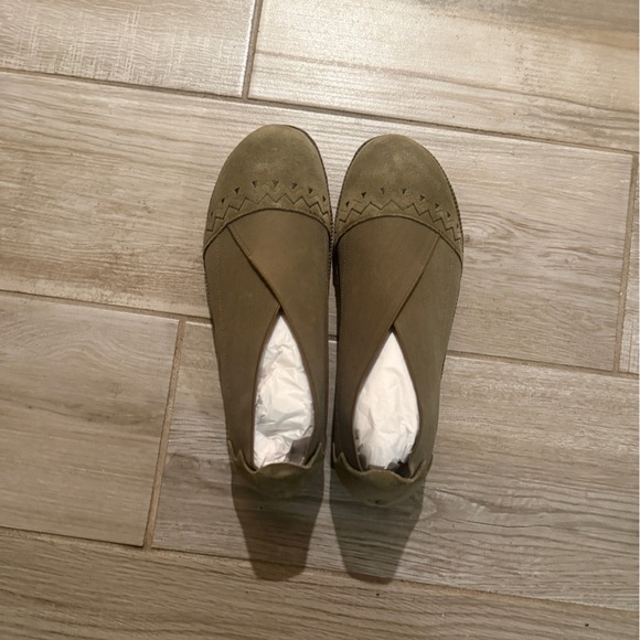Shoes - Olive Green Women's Slip-On Shoes